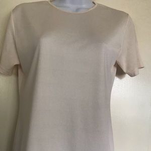 CASSINI ,soft pink , short sleeves tank top, M